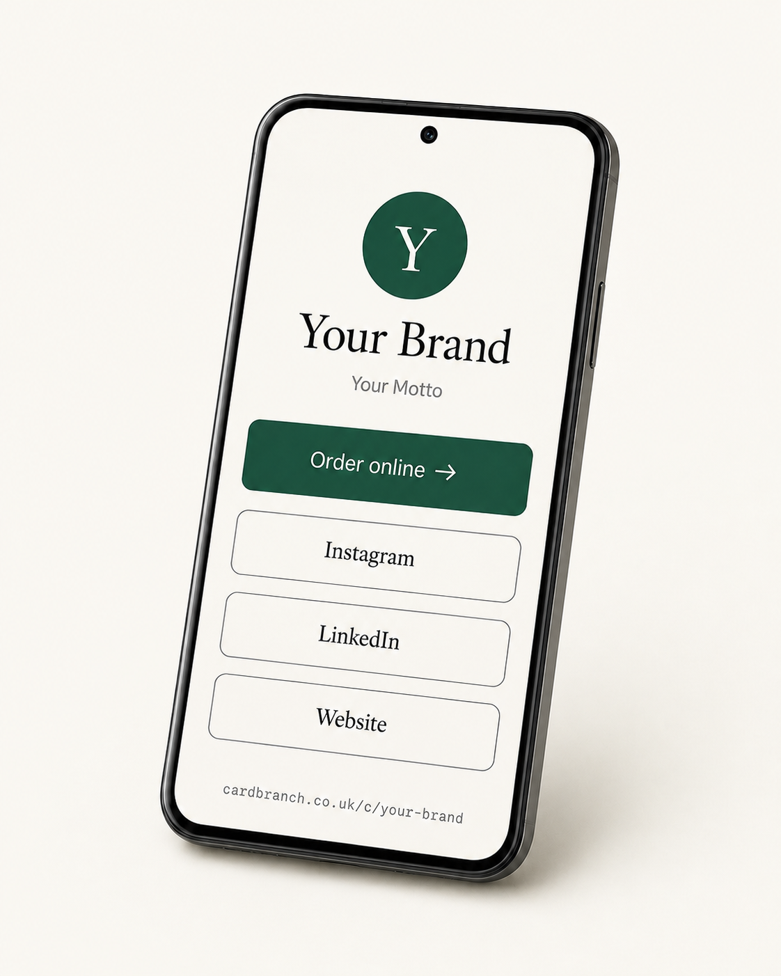 CardBranch links page preview for Da Workforce